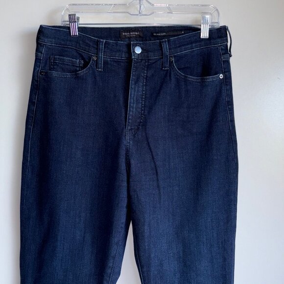 Banana Republic High Rise Flare Jeans Size 32 Dark Wash - Picture 2 of 12